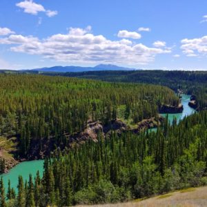 miles canyon, lookout, yukon river, spring